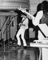 Frank Zappa at the Mothers of Invention afternoon sound-check at Newcastle City Hall. Uncle Meat tour, ?1969.
Zappa stayed in charge of everything- conducting the band's' free singing mercilessly. A few old favourites- 