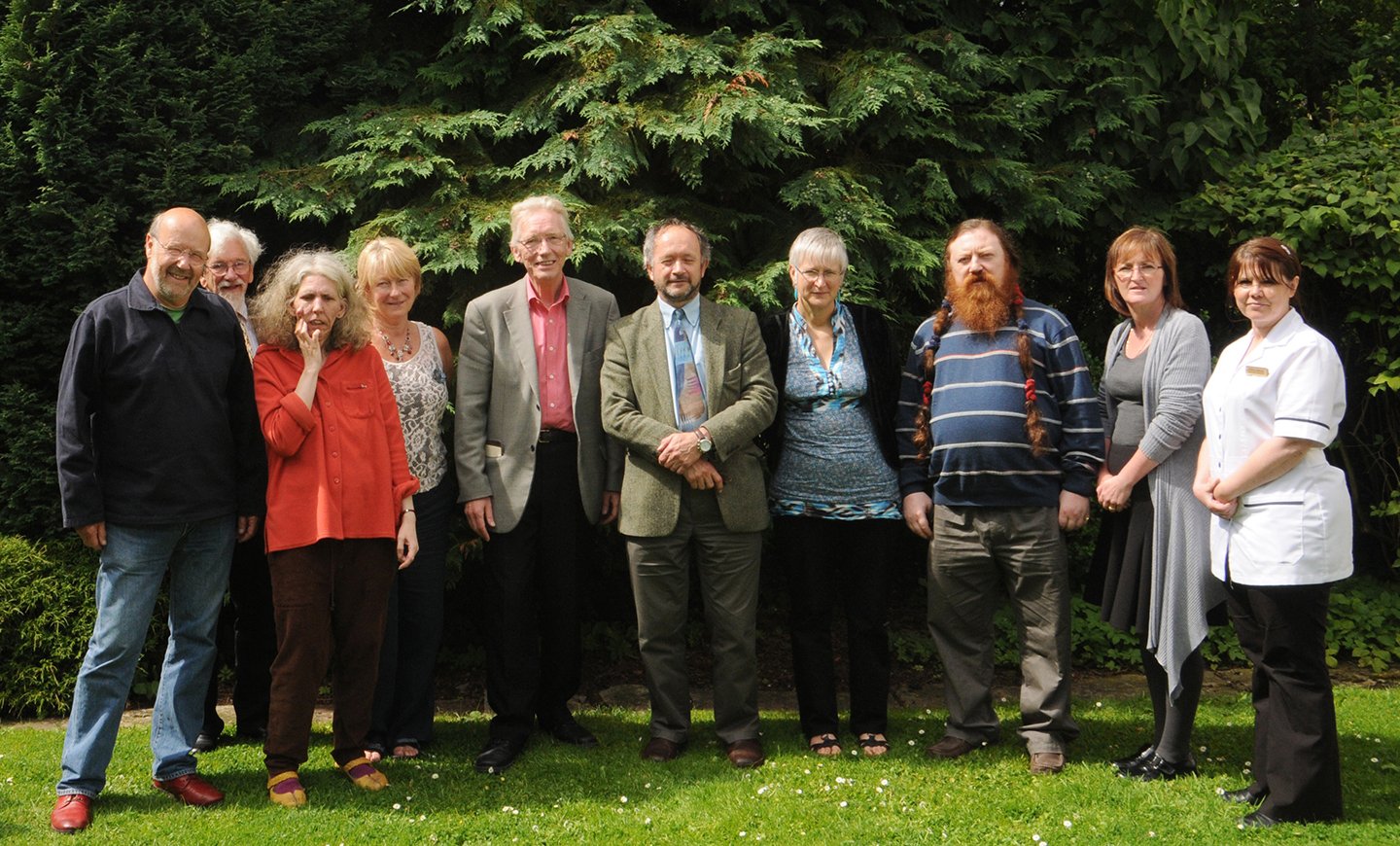 Community Psychiatric Nurses. Alf Parker, (pink shirt) and Margaret Mitchell bow out from Alston Moor. Alf did me a lot of good during a bleak period.
