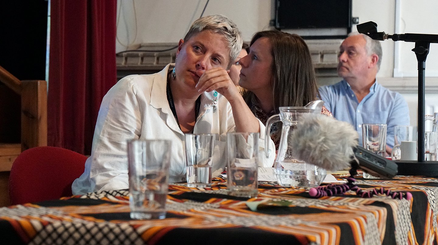Claire Driver- Labour councillor, Cumbria County Council + Lissie Sharp- Labour District councillor. Farming Futures event- Alston.