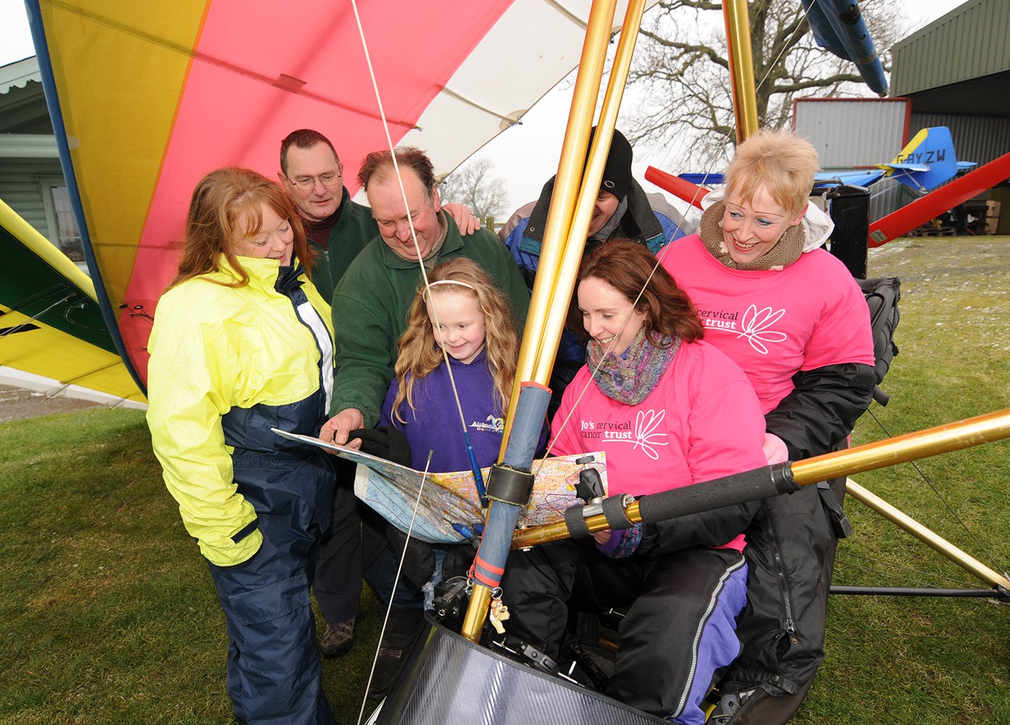 Lisa and Dawn planning their trip to France- in microlites. Glassonby airstrip. I never got to finish the video....